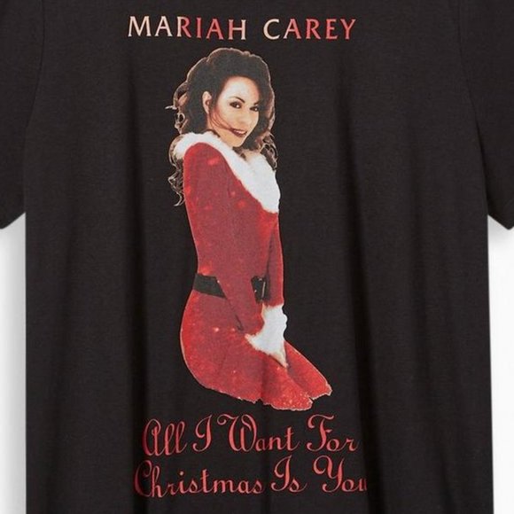 ❤️NWT VINTAGE TORRID - TEE MARIAH CAREY GRAPHIC CHRISTMAS HOLIDAY SHIRT SIZE 2X - Picture 3 of 11